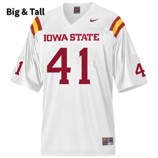 Iowa State Cyclones Men's #41 Koby Hathcock Nike NCAA Authentic White Big & Tall College Stitched Football Jersey SV42Q87YN